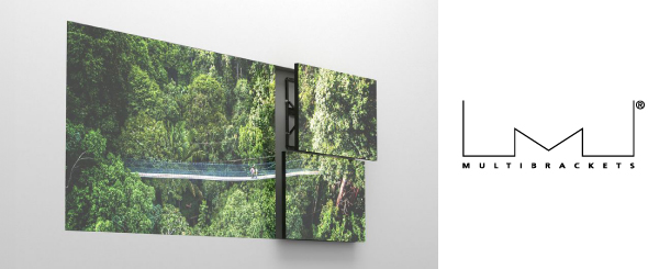 Удобство обслуживания видеостены с выдвижными кронштейнами Multibrackets 