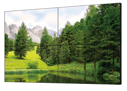 Бесшовная видеостена 2х2  (4 х 60" LCD монитора Sharp, контроллер Jupiter, крепление B-Tech) фото