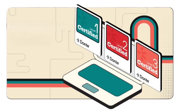 Тренинги по официальной программе Audinate Dante 1, 2 и 3 уровней.