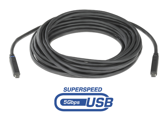 Новые оптоволоконные кабели USB-C 3.2 SuperSpeed 5 Гбит/c от Extron