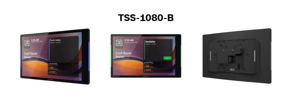 TSS-1080-B — настенная сенсорная панель бронирования помещений 10,1", черная.