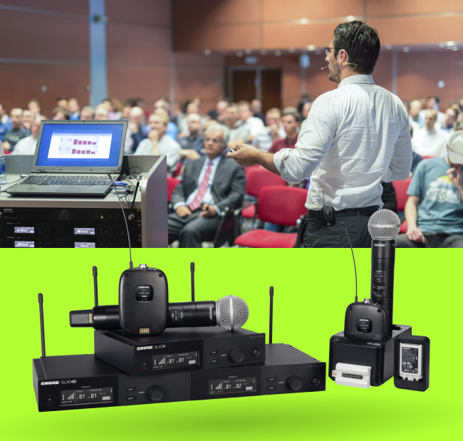 Shure, SLX-D, пример использования