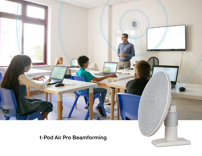 Потолочный/настенный микрофонный массив для больших пространств Laia t-Pod Air Pro Beamforming Laiatech-news-img_6.jpg