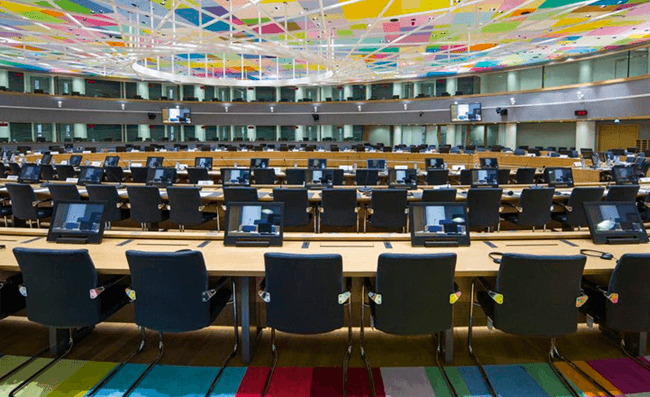 Мониторы Arthur Holm в новой штаб-квартире Совета Европейского Союза в Брюсселе