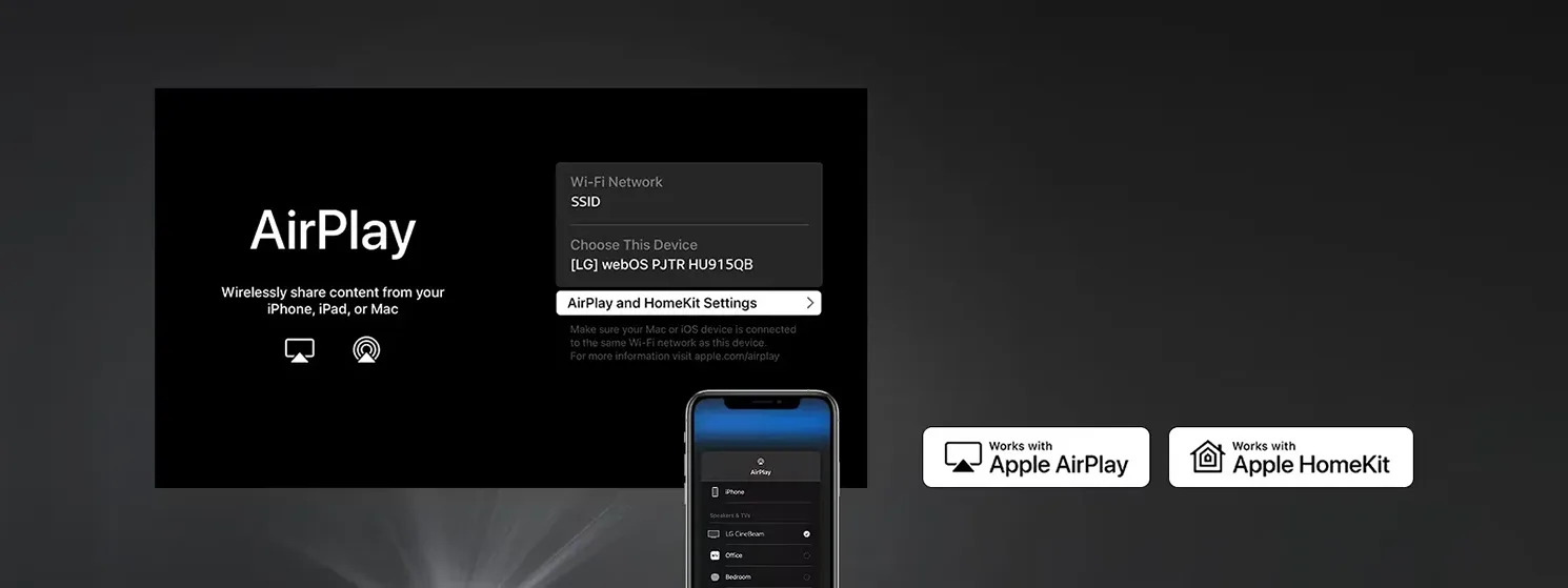 lg-HU915QE - Apple AirPlay 2 и HomeKit lg-HU915QE - Apple AirPlay 2 и HomeKit